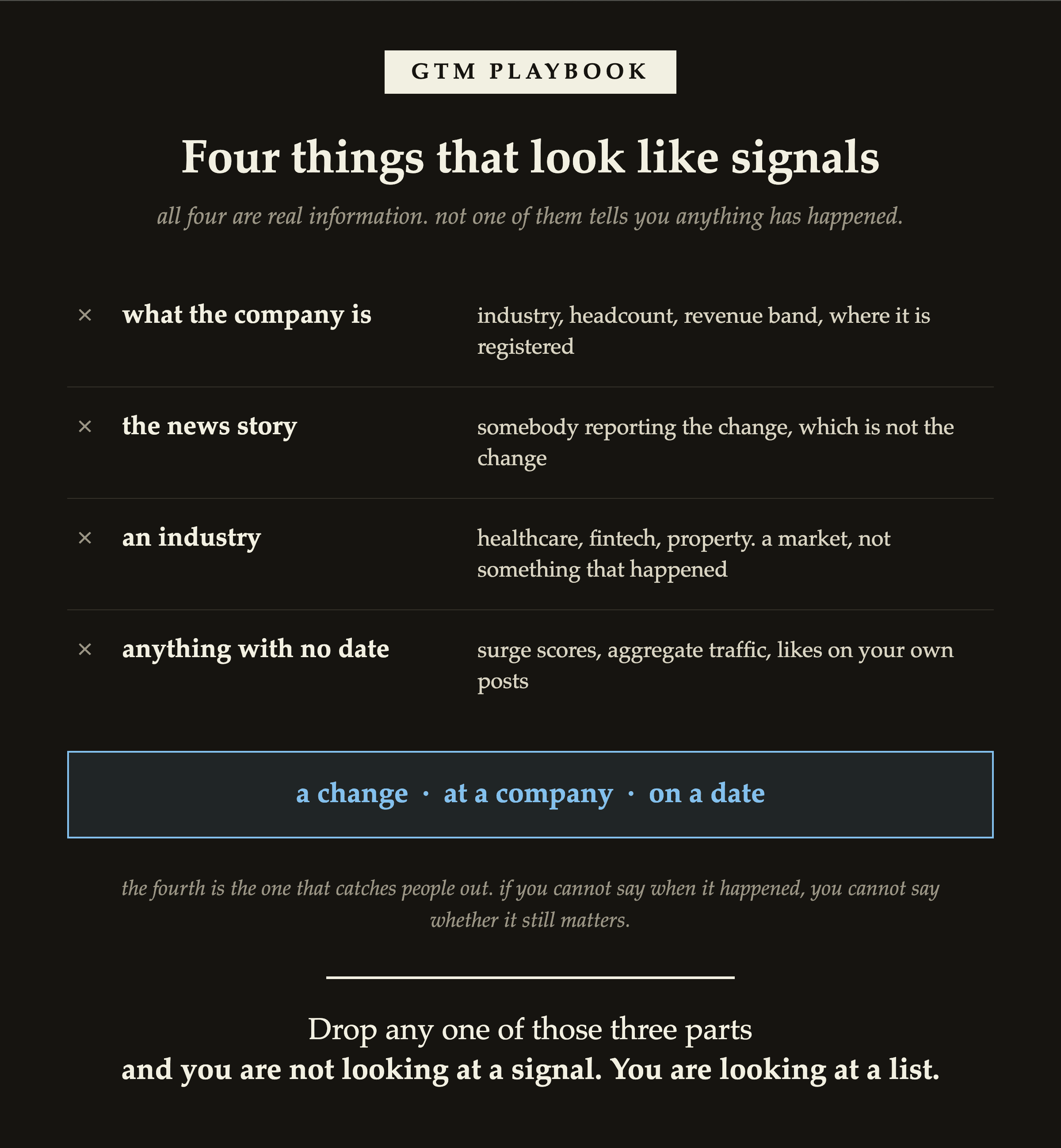 Four things that look like signals but are not